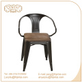 armest dining chairs with wooden seat / Marais metal dining armchair / Powder Coated Marai Cafe chair